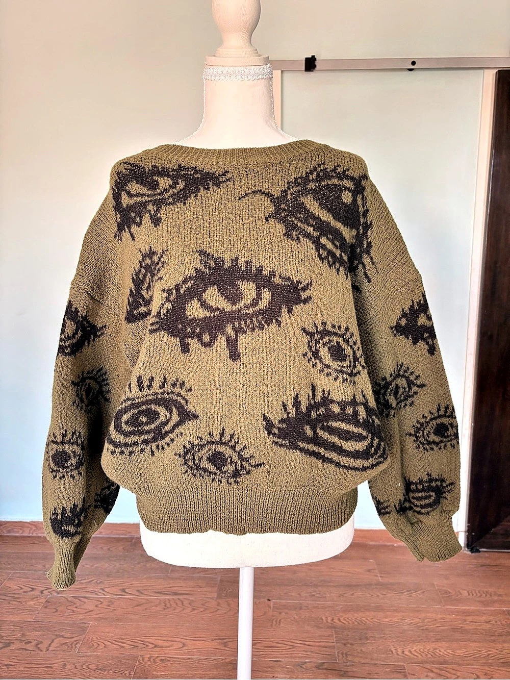 Green Mystical Eye Unisex Sweater.